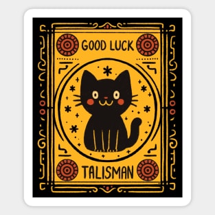 Black Cat Good Luck Talisman Magnet